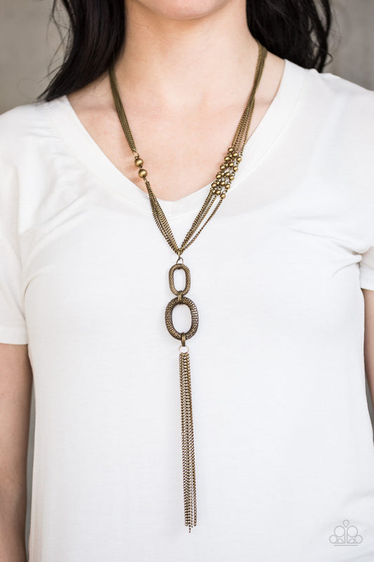 FLASH Out - Brass - Paparazzi necklace
