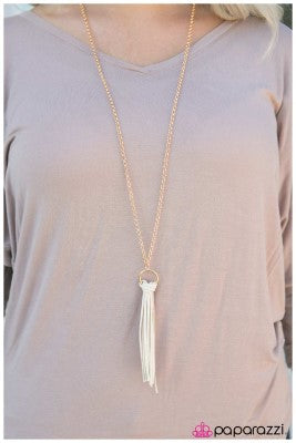 FRINGE with Benefits - Gold - Paparazzi necklace