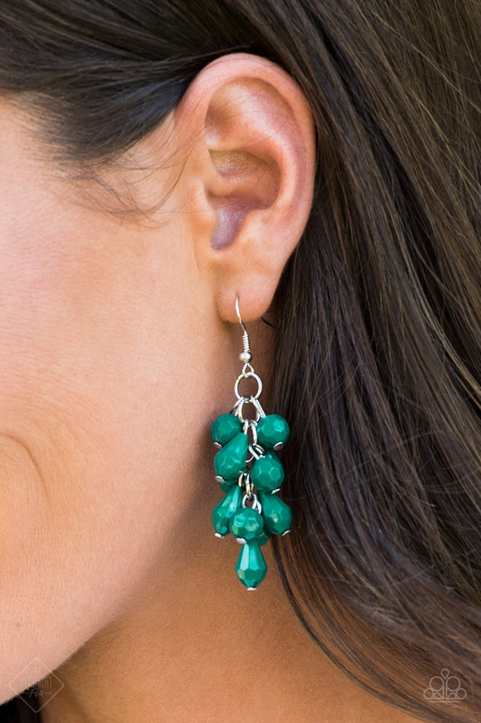 Fabulously Flamenco - green - Paparazzi earrings