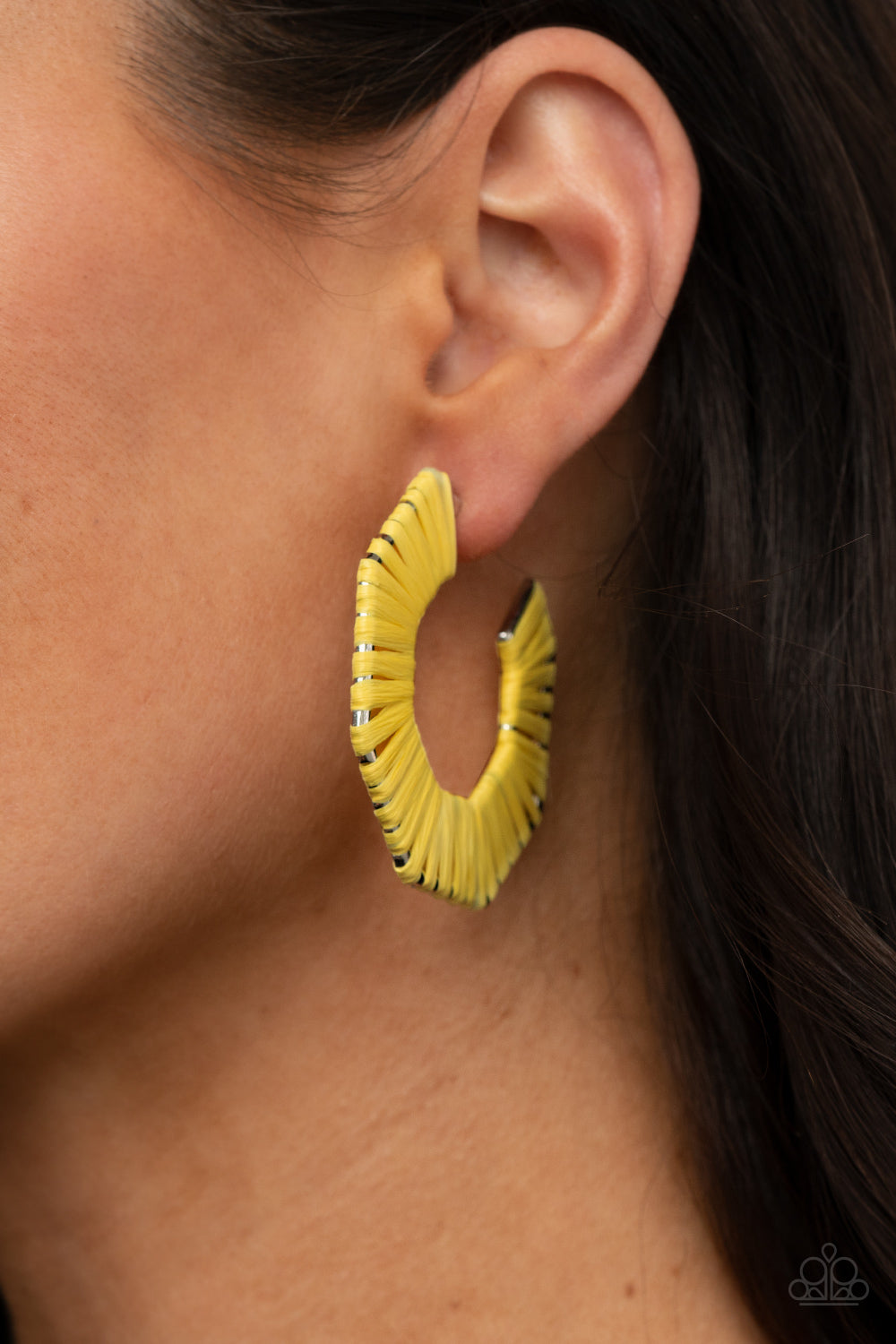 Fabulously Fiesta - yellow - Paparazzi earrings