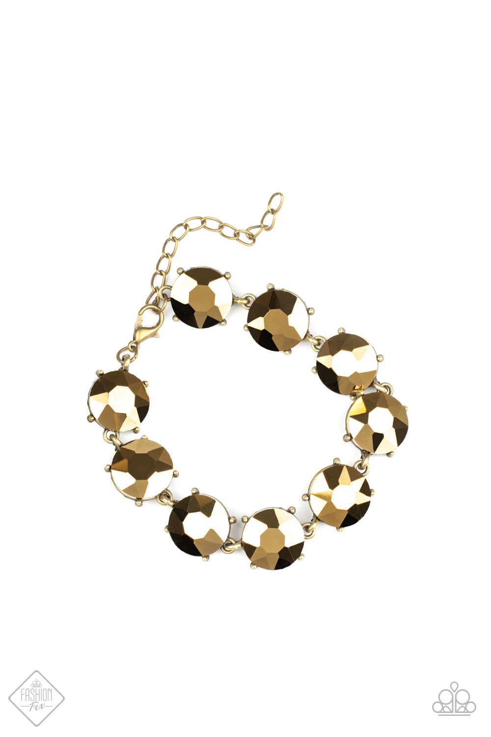 Fabulously Flashy - brass - Paparazzi bracelet