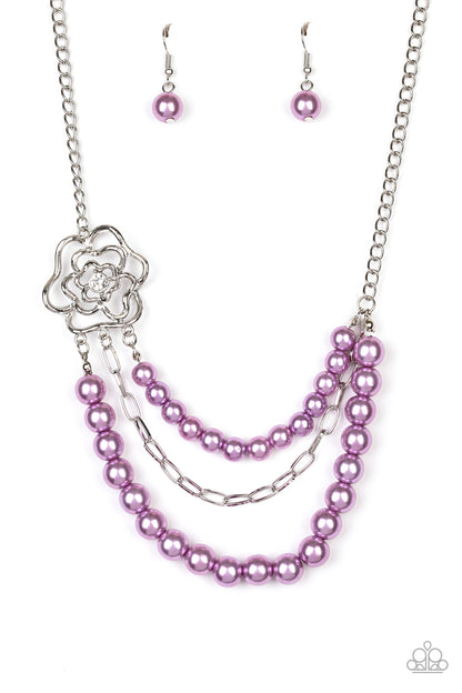 Fabulously Floral - purple - Paparazzi necklace