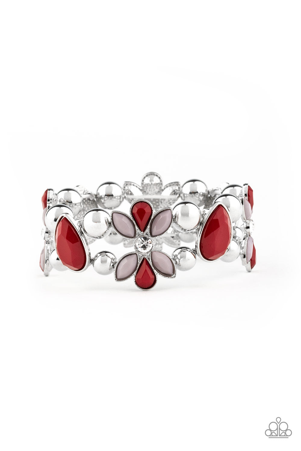 Fabulously Flourishing - red - Paparazzi bracelet