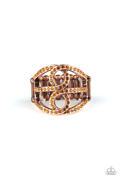 Fabulously Frosted - copper - Paparazzi ring
