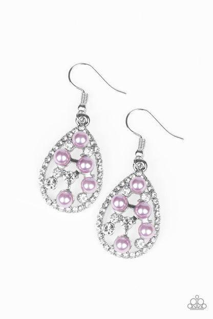 Fabulously Wealthy - purple - Paparazzi earrings