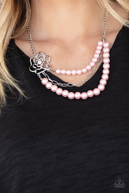 Fabulously Floral-pink-Paparazzi necklace