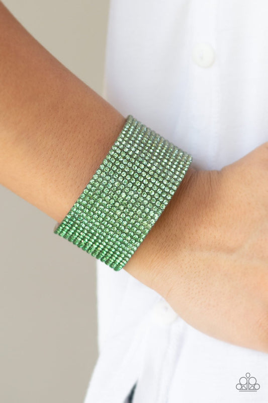 Fade Out-green-Paparazzi bracelet