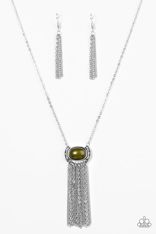 Fair-Weather FRINGE - Green - Paparazzi necklace