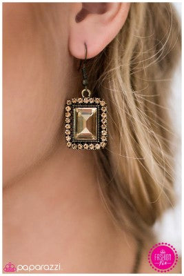 Fairest of Them All - Brass - Paparazzi earrings