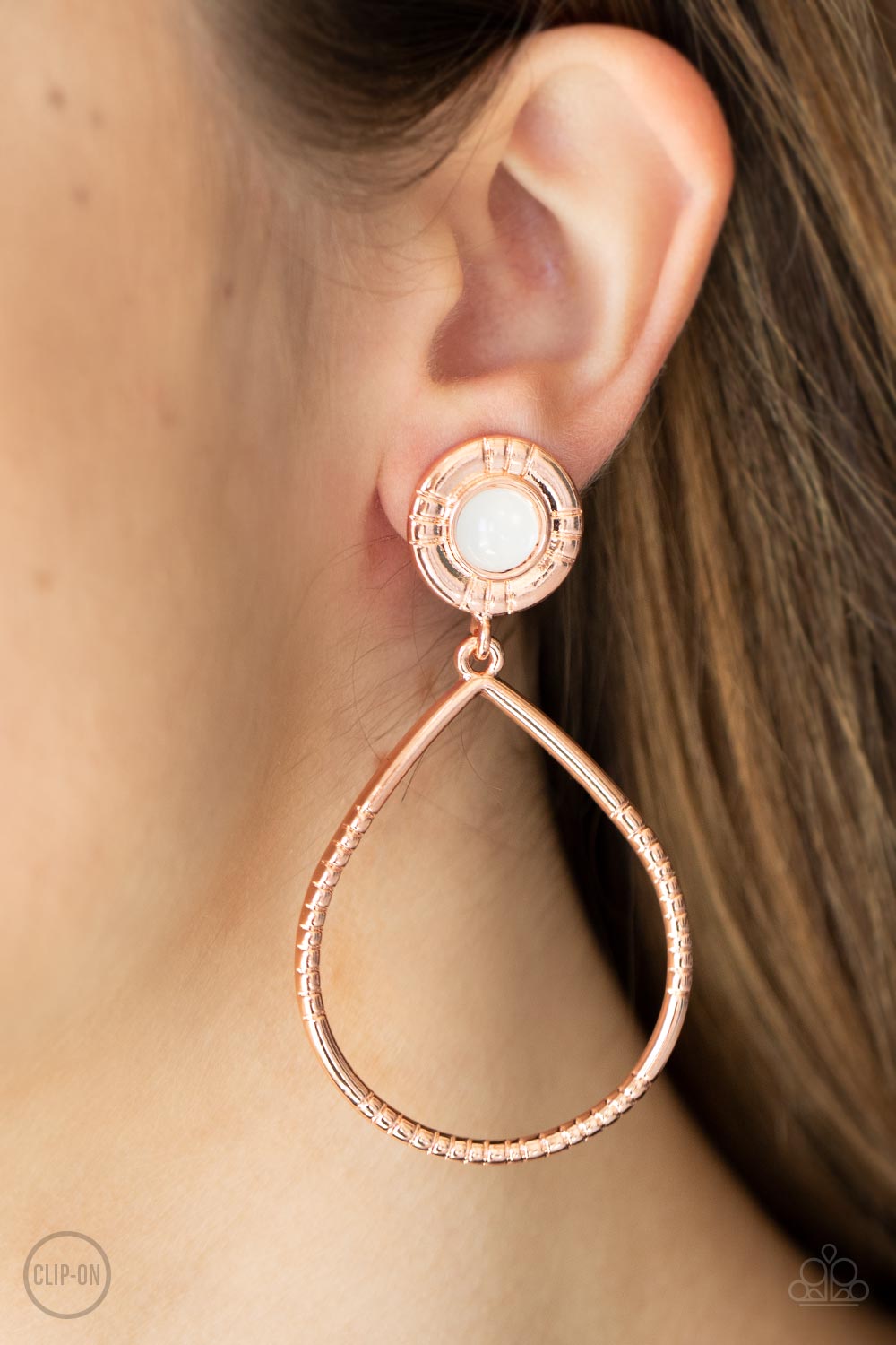 Fairytale Finish - copper - Paparazzi CLIP ON earrings