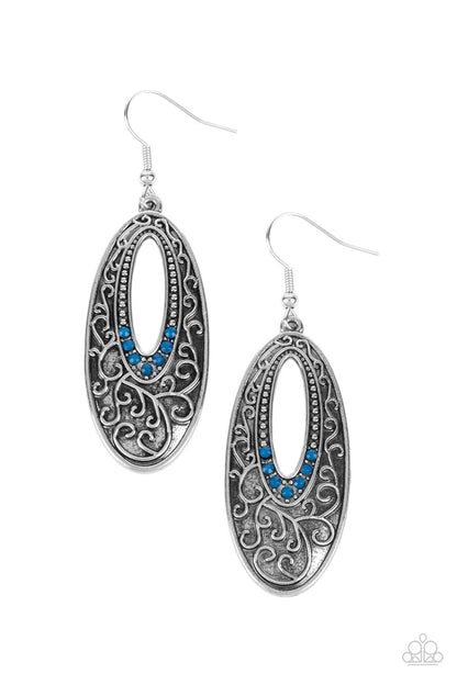 Fairytale Flora - blue - Paparazzi earrings