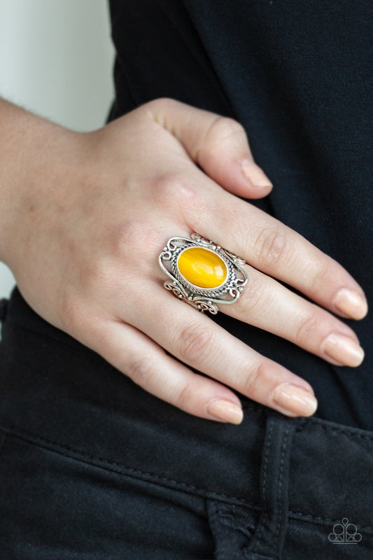 Fairytale Magic-yellow-Paparazzi ring