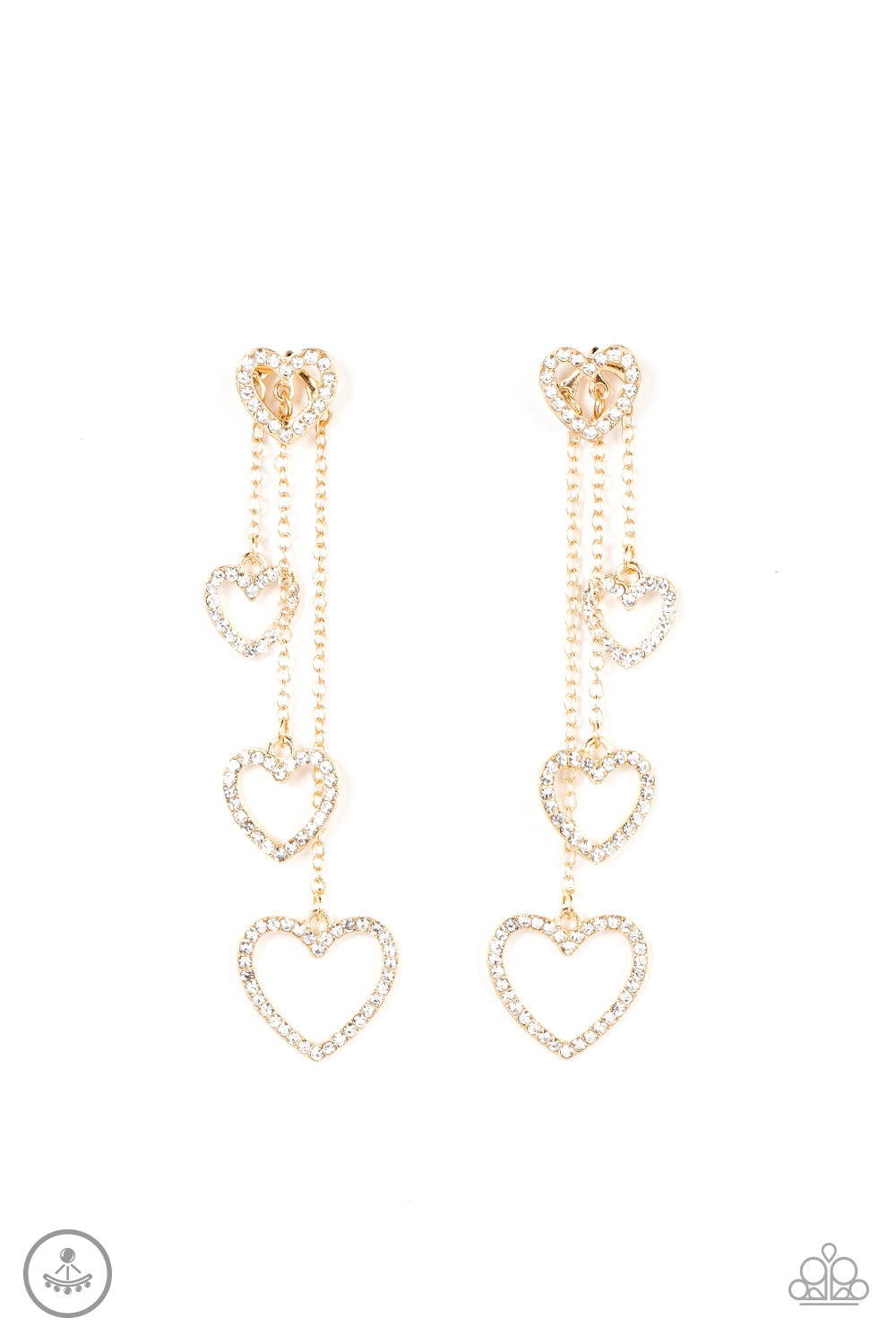 Falling In Love - gold - Paparazzi earrings