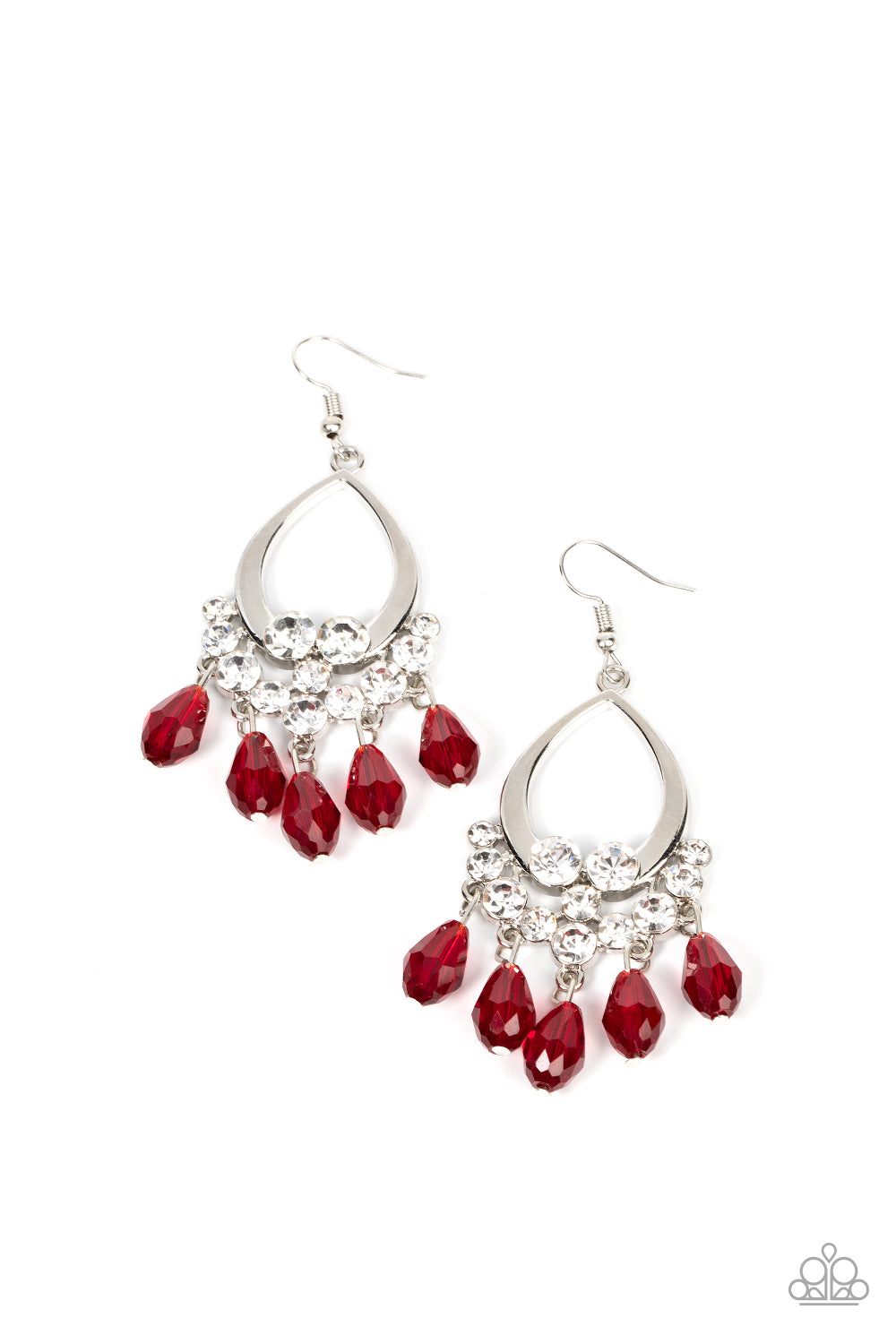 Famous Fashionista - red - Paparazzi earrings