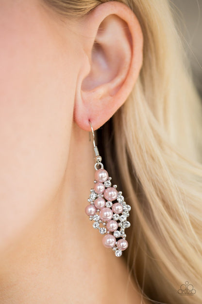 Famous Fashion-pink-Paparazzi earrings