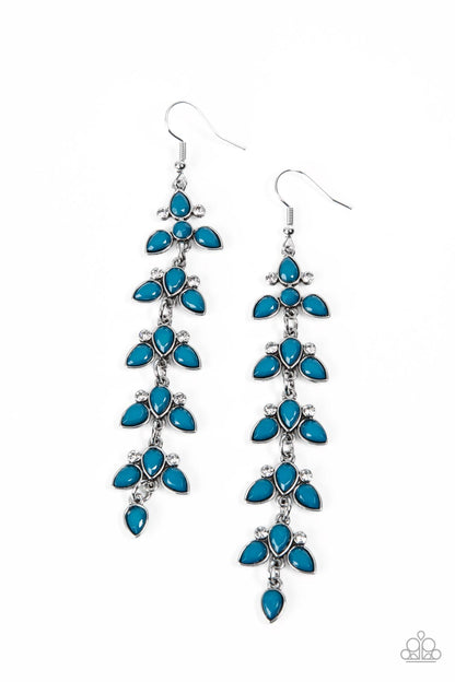 Fanciful Foliage - blue - Paparazzi earrings