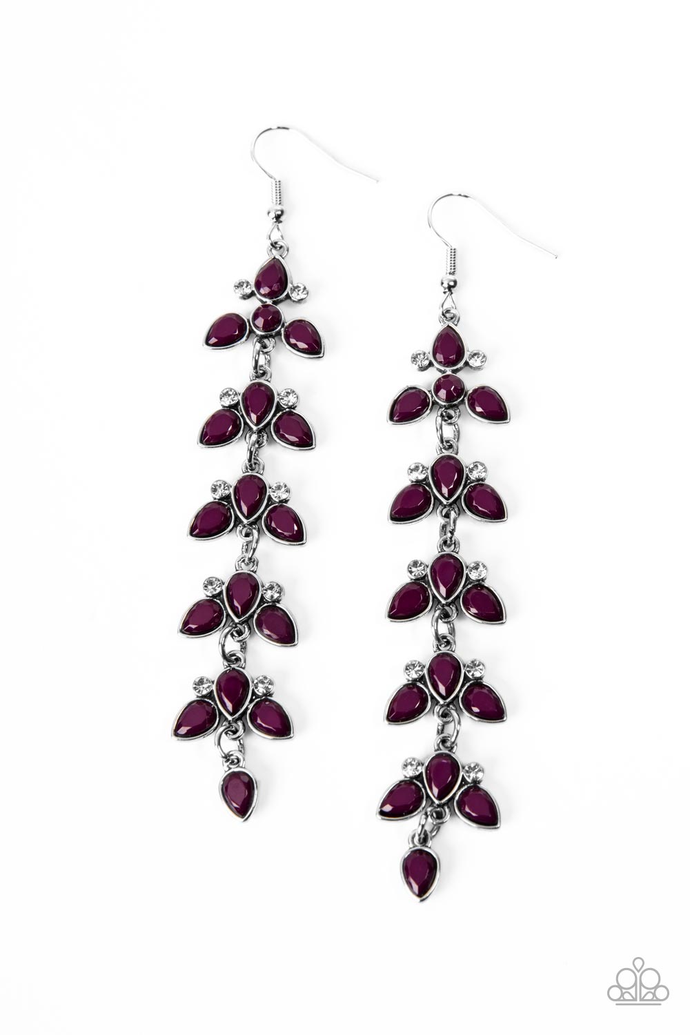 Fanciful Foliage - purple - Paparazzi earrings