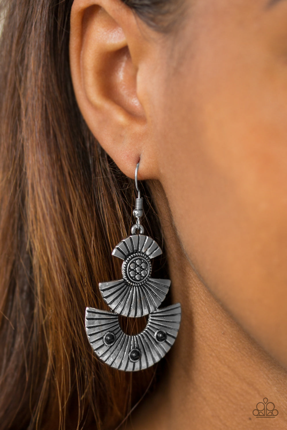 Far East - Black - Paparazzi earrings