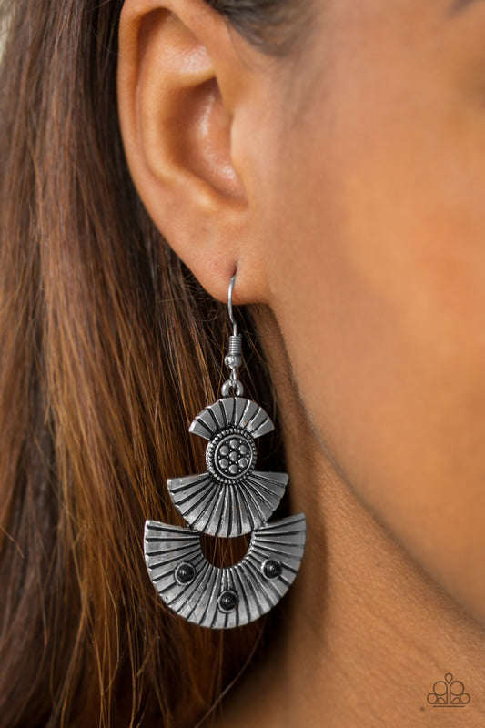 Far East - Black - Paparazzi earrings