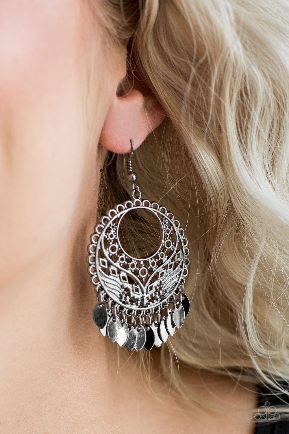 Far Off Horizons-black-Paparazzi earrings