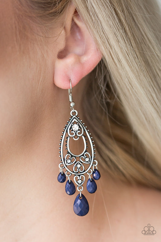 Fashion Flirt - blue - Paparazzi earrings