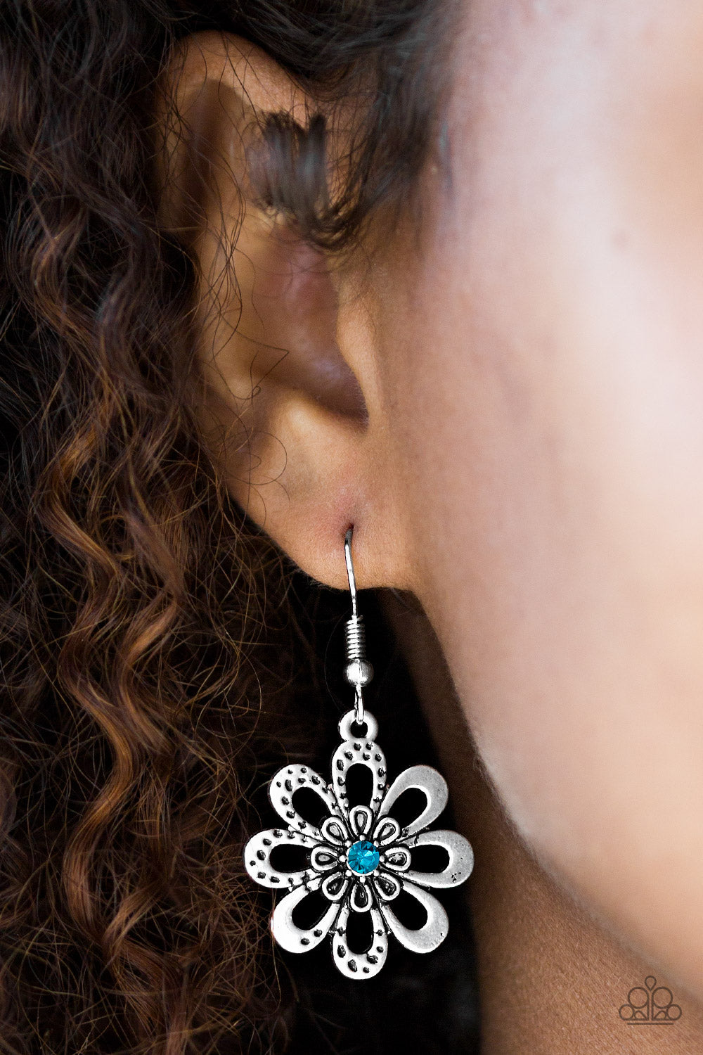 Fashion Floret - blue - Paparazzi earrings
