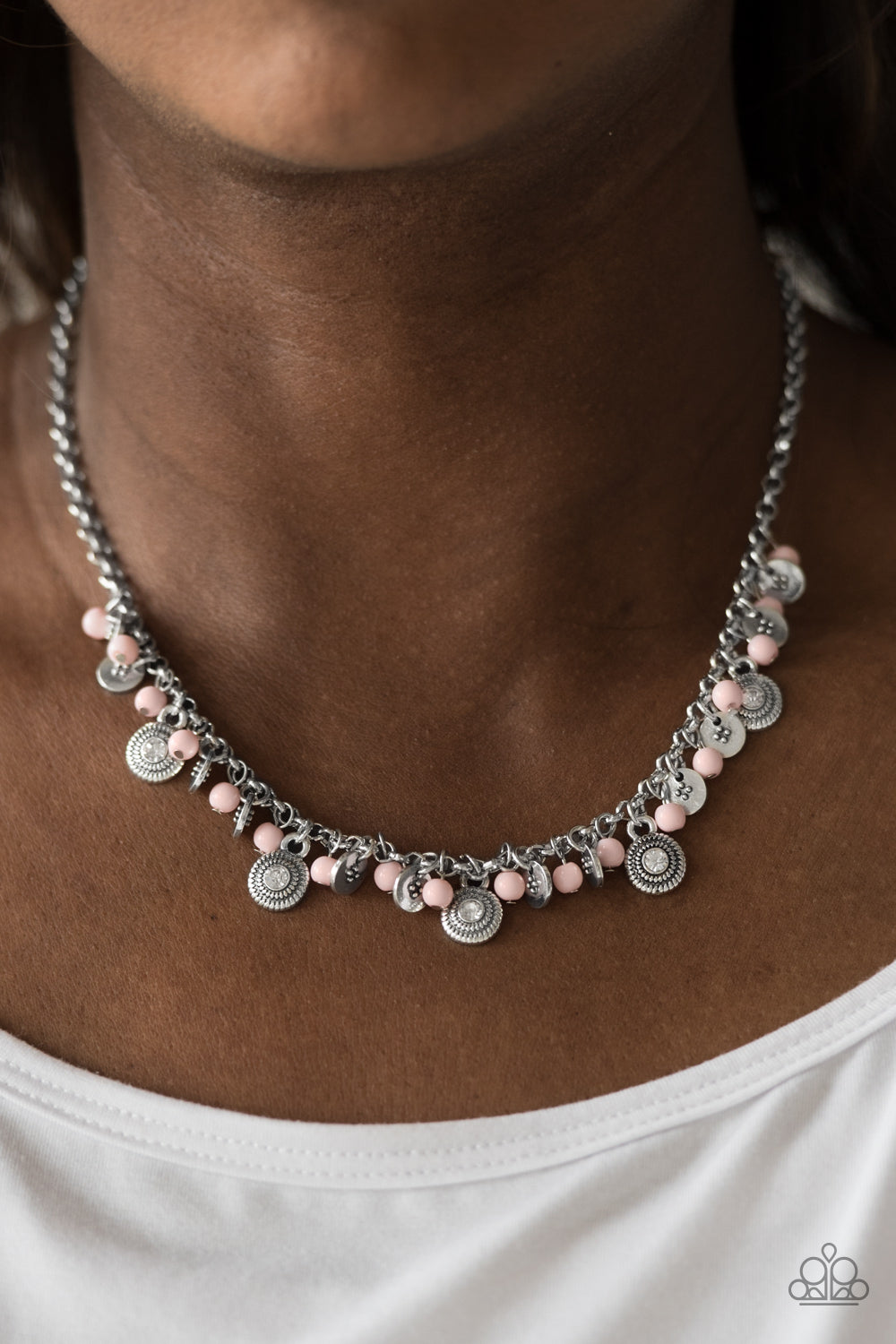 Fashion Formal - pink - Paparazzi necklace