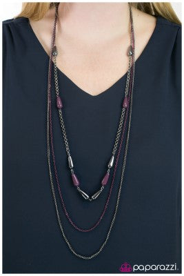 Fashion Forward - Purple - Paparazzi necklace