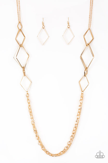 Fashion Fave - gold - Paparazzi necklace