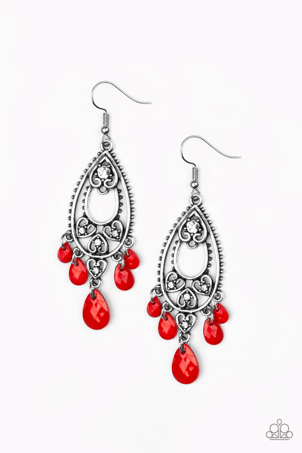 Fashion Flirt - red - Paparazzi earrings