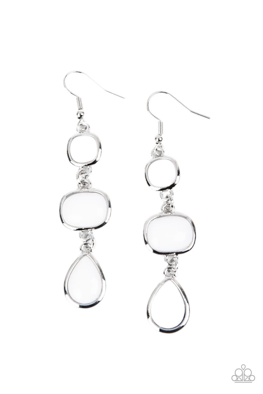 Fashion Frolic - white - Paparazzi earrings