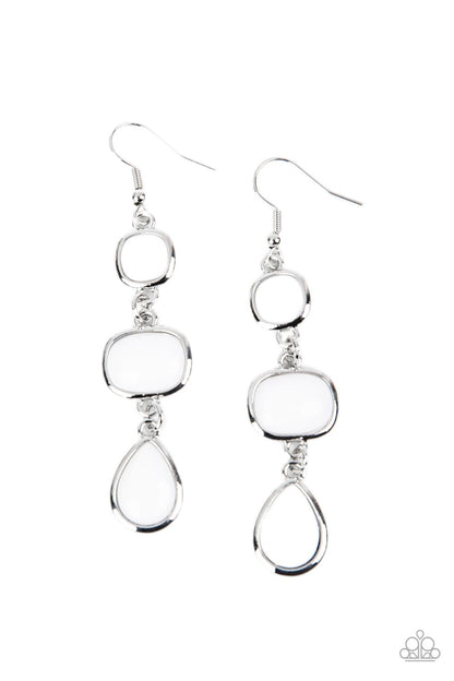 Fashion Frolic - white - Paparazzi earrings