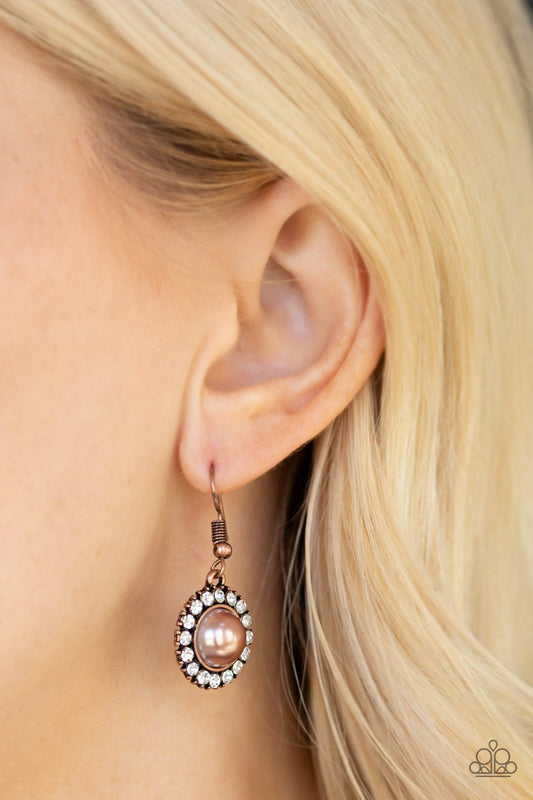 Fashion Show Celebrity - copper - Paparazzi earrings