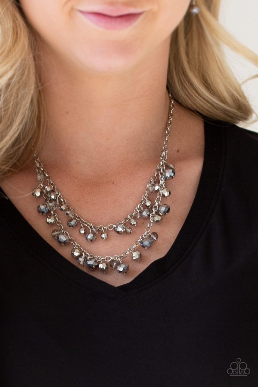 Fashion Show Fabulous - silver - Paparazzi necklace
