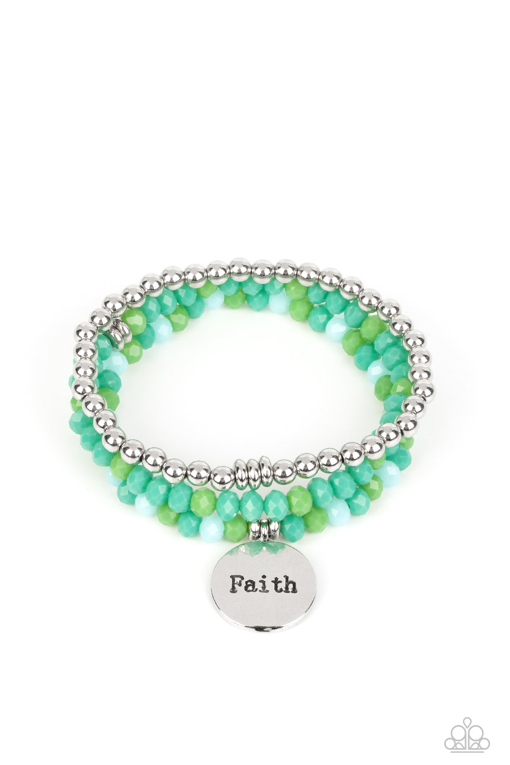 Fashionable Faith - green - Paparazzi bracelet