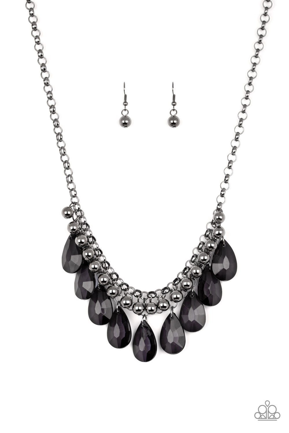 Fashionista Flair - black - Paparazzi necklace