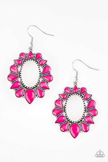 Fashionista Flavor - pink - Paparazzi earrings