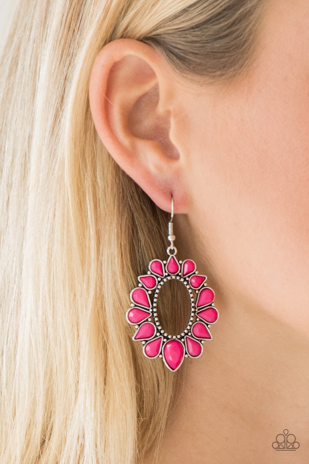 Fashionista Flavor-pink-Paparazzi earrings