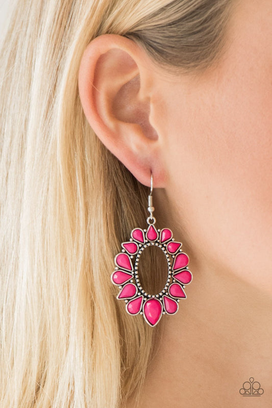 Fashionista Flavor-pink-Paparazzi earrings