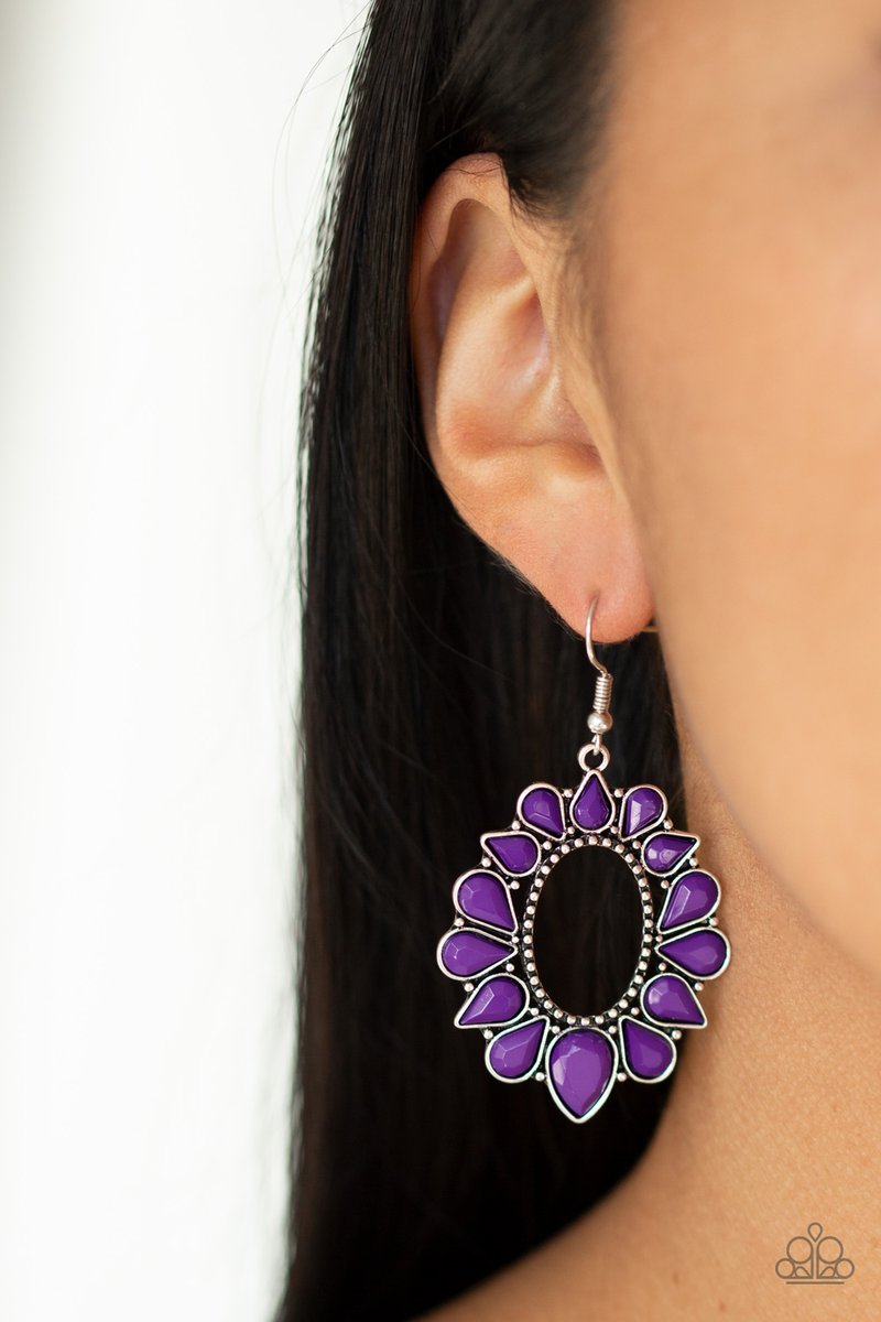 Fashionista Flavor - purple - Paparazzi Earrings