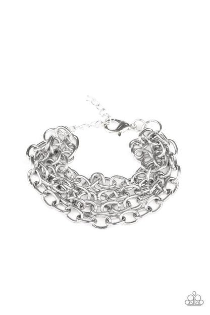Fast Ball - silver - Paparazzi bracelet