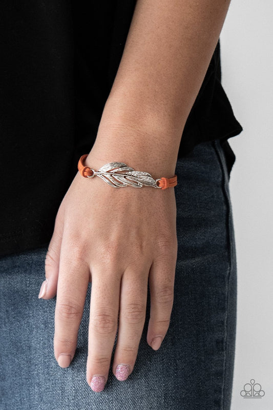 Faster than Flight-orange-Paparazzi bracelet