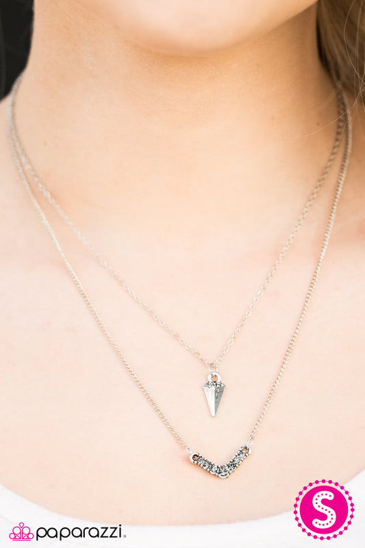 Fear My GLITTER! - Silver - Paparazzi necklace