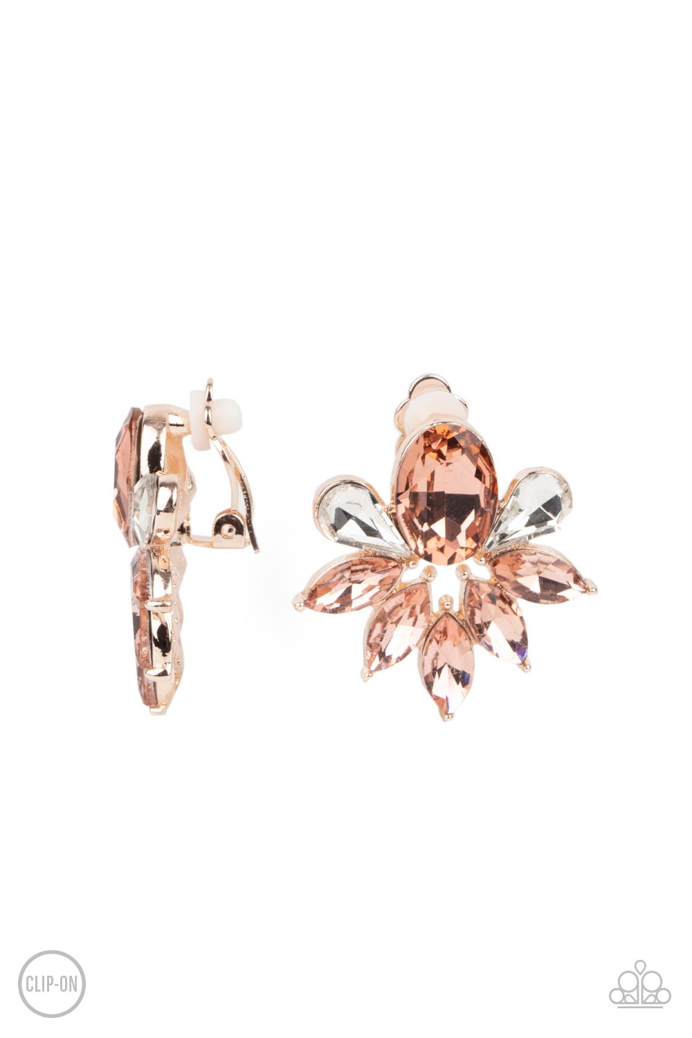 Fearless Finesse - rose gold - Paparazzi CLIP ON earrings