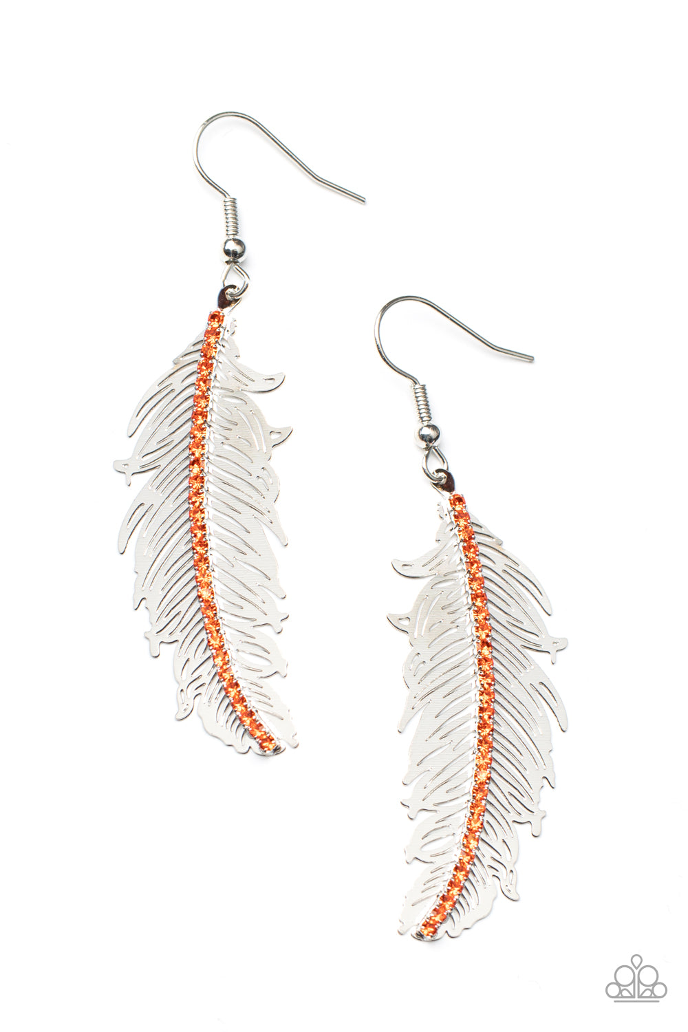 Fearless Flock - orange - Paparazzi earrings