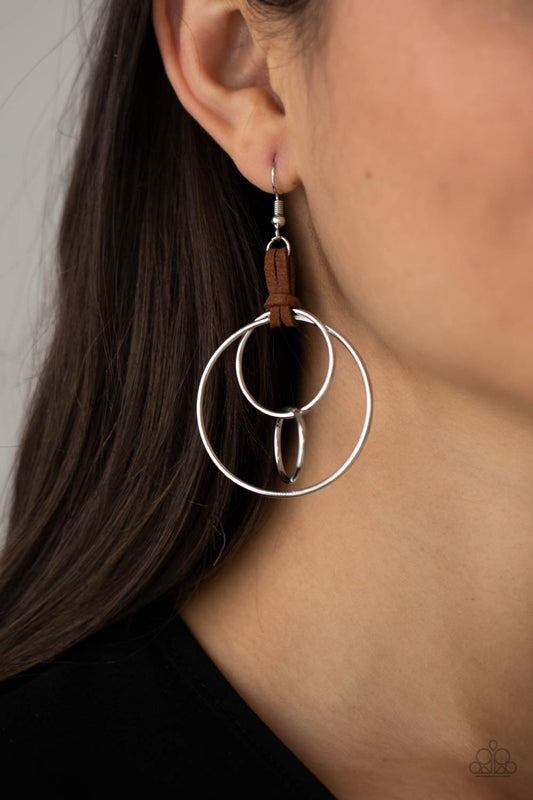 Fearless Fusion - brown - Paparazzi earrings