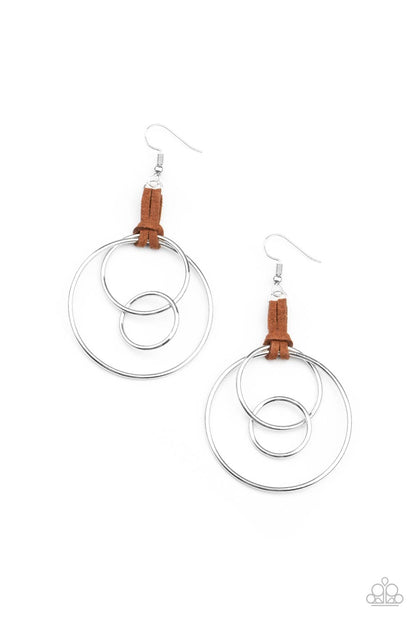 Fearless Fusion - brown - Paparazzi earrings
