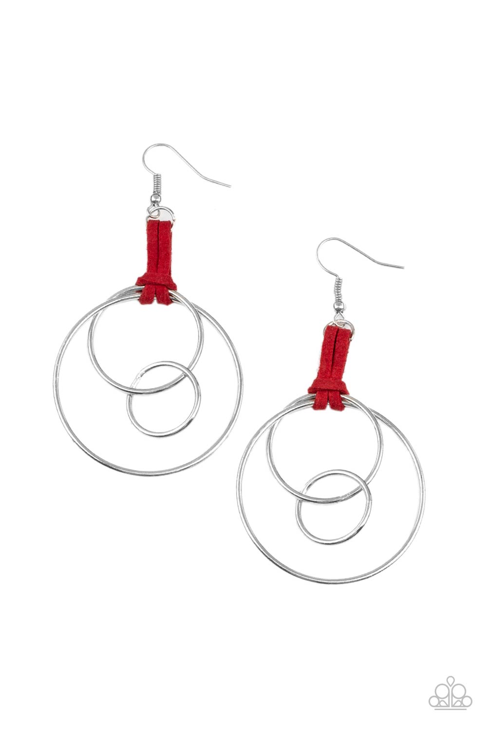 Fearless Fusion - red - Paparazzi earrings