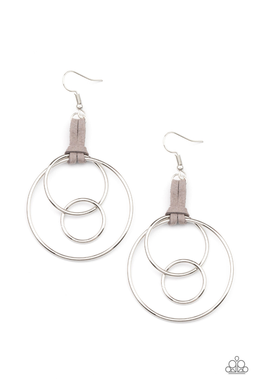 Fearless Fusion - silver - Paparazzi earrings