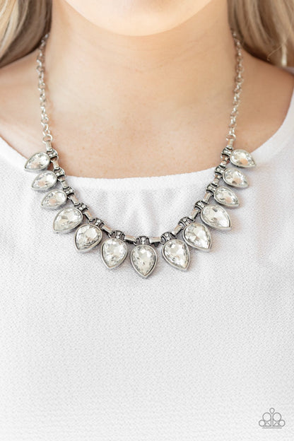 Fearless Is More-white-Paparazzi necklace